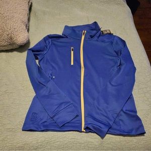 Kate Lord Blue With Yellow Zipper Jacket Medium